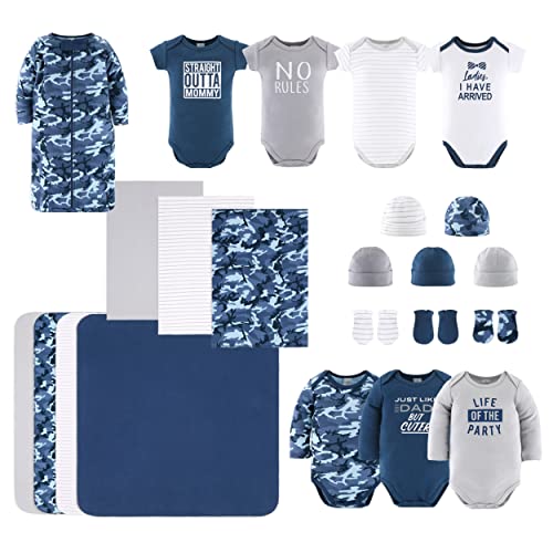 The Peanutshell Newborn Boy Clothes Baby Layette Set 0 24 Month Sizes New Born Baby Boy Gifts 23 Piece Blue Camo 0 belly baby and beyond