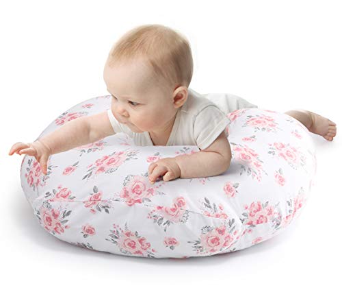 The Peanutshell Pink Floral Nursing Pillow for Breastfeeding Pillow Nursing Pillow Cover for Baby Girls 0 belly baby and beyond