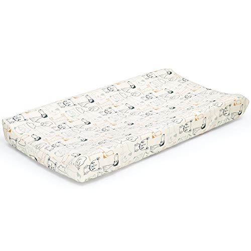 The Peanutshell Puppy Dog Changing Pad Cover Pug Life Nursery Collection 0 belly baby and beyond