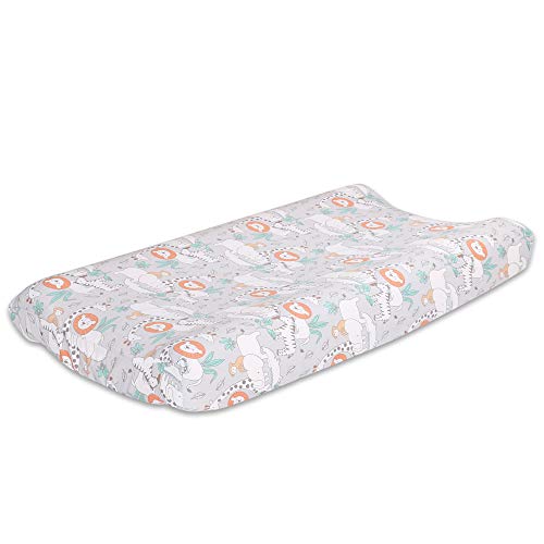 The Peanutshell Safari Adventure Changing Pad Cover 0 belly baby and beyond