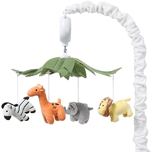 The Peanutshell Safari Animals Musical Crib Mobile for Baby Boys Girls Digital Music Box with 12 lullabies 0 belly baby and beyond