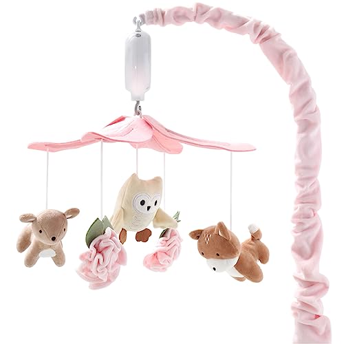 The Peanutshell Woodland Musical Crib Mobile for Girls 0 belly baby and beyond