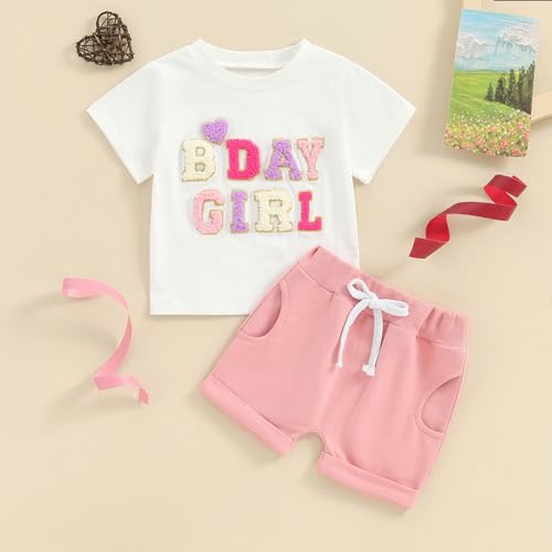 Toddler Baby Boy Girl Birthday Outfit T Shirt Top Shorts Infant Kids Summer Clothes 0 0 belly baby and beyond