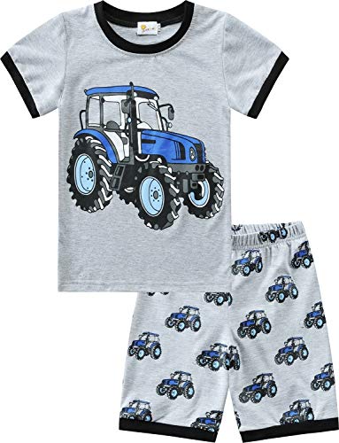 Toddler Boys Pajamas Short Sets Fire Truck Cotton 2 Piece Pjs Excavator Sleepwear Summer Clothes Kids Jammies Set Size 1 7T 0 belly baby and beyond
