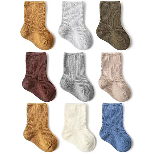 Toddler Socks Unisex Baby Crew Socks for Infant Boys Girls Stretchy Cotton Socks Kids 0 36 Months 0 belly baby and beyond