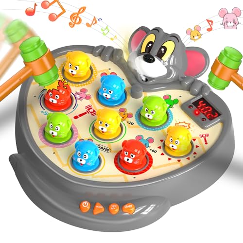 Toys for Ages 2 42 Year old Boy Birthday Giftwith Spray 2 Hammers5 Game Modes9 Music Light Interactive Educational Early Learning Toddlers ToysBirthday Gifts for 2 3 4 Year Old Boy Toys 0 belly baby and beyond