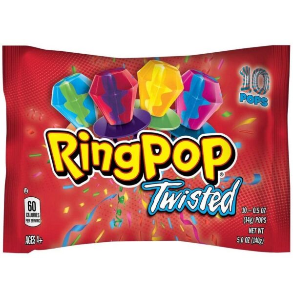 Twisted Ring Pops Variety Pack 10 Count Bag of Individually Wrapped Ring Pop Twisted Flavor Lollipops Hard Candy Gem Candy Suckers Gluten Free Candy 0 belly baby and beyond