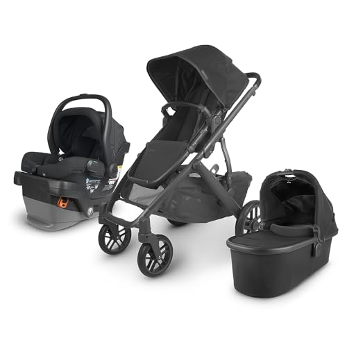 UPPAbaby Travel System includes Vista V2 Stroller Mesa V2 Car Seat ComboBassinet Toddler Seat Rain Shield Storage Bag Car Seat Base Robust Infant Insert IncludedJake Charcoal 0 belly baby and beyond
