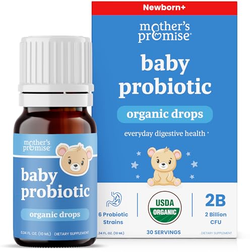 USDA Organic Baby Probiotic Drops for Infants Helps with Colic Reflux Gas Constipation Relief Digestion Immune Support for Newborns Ages 0 24 Months Liquid Probiotics for Babies 0 belly baby and beyond