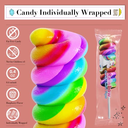 Unicorn Candy Swirl Lollipops Individually Wrapped 20pk Unicorn Lollipop Candy Bulk For Unicorn Party Favors Rainbow Party Favors Rainbow Candy For Party Bags Unicorn Pinata 0 3 belly baby and beyond