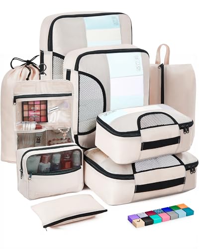 Veken 8 Set Packing Cubes for Suitcases Luggage Organizer Bags Set for Carry on Travel Gifts for Mom Travel Essentials for Women Travel Accessories in 4 SizesExtra Large Large Medium Small 0 belly baby and beyond