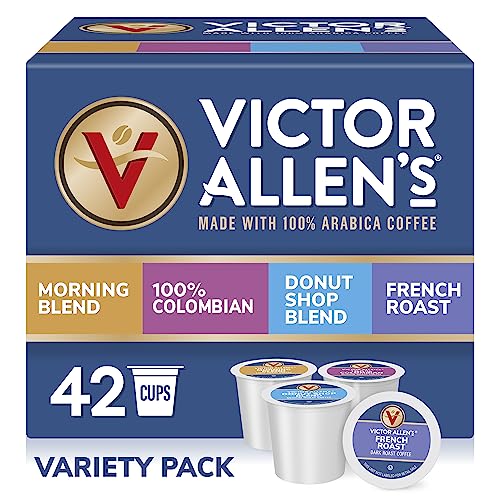 Victor Allens Coffee Variety Pack Morning Blend 100 Colombian Donut Shop Blend and French Roast 42 Count Single Serve Coffee Pods for Keurig K Cup Brewers 0 belly baby and beyond