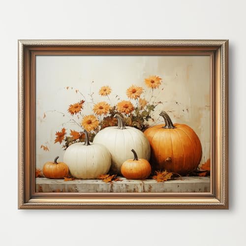 Vintage Thanksgiving Print Rustic Farmhouse Print Wall Art Autumn Kitchen Wall Art Antique Pumpkin Print Rustic Fall Wall Decor Ideal for Halloween Wall Decor 11 X 14 INCH Print Unframed 0 belly baby and beyond