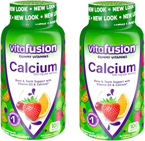 Vitafusion Calcium Gummy JKHyWW Vitamins For Adults 500 mg 100 Count Pack of 2 0 belly baby and beyond