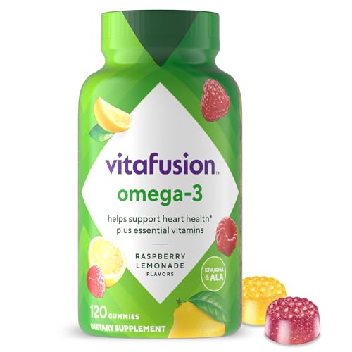 Vitafusion Omega 3 Gummy Vitamins Berry Lemonade Flavored Heart Health Vitamins1 With Omega 3 EPADHA and Vitamins A C D and E Americas Number 1 Vitamin Brand 60 Day Supply 120 Count 0 belly baby and beyond