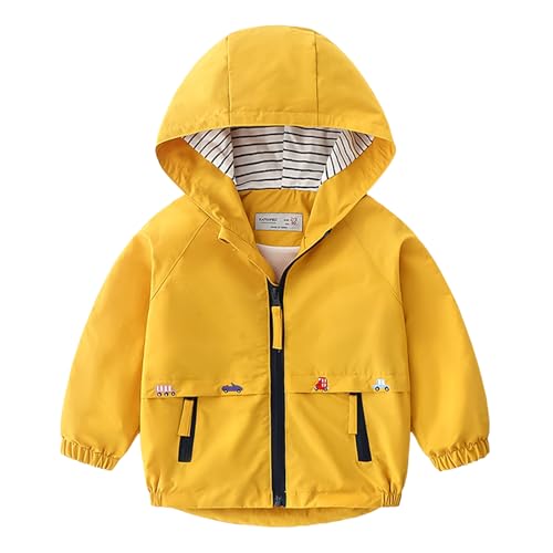 Volunboy Toddler Boys Windbreaker Casual Outerwear Kids Lightweight Zip Hooded Jacket Baby Cute Dust Coat 0 belly baby and beyond