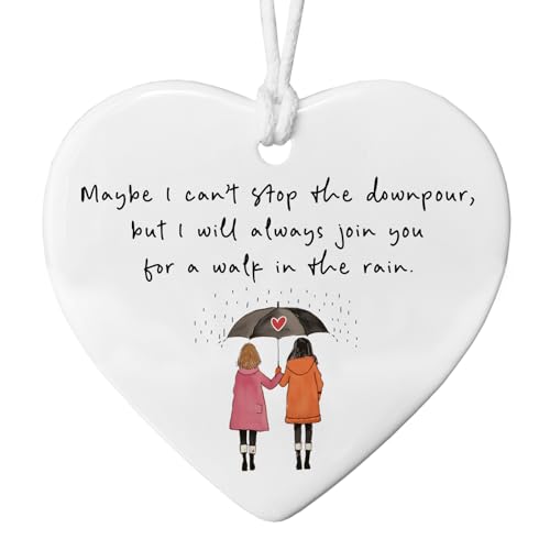 Walk With You In The Rain Ornament Friendship Gift For Best Friend Sympathy Gift Encouragement Gift For Bestie Gift For Soul Sisters Gift Heart Ornament Support Friendship Keepsake 0 belly baby and beyond