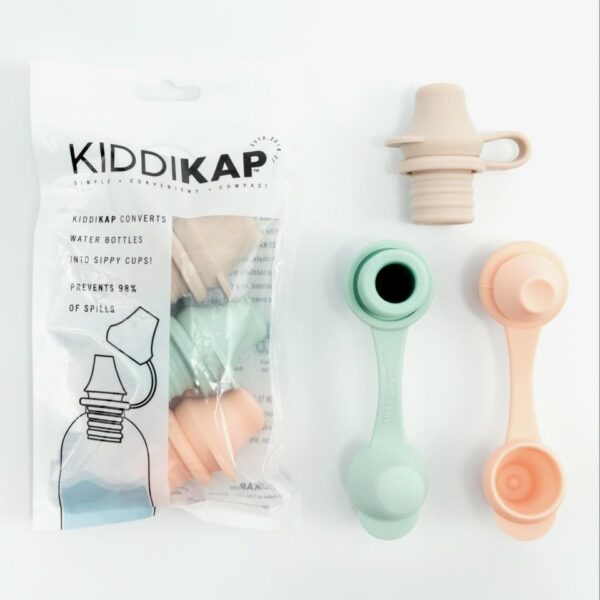 Water Bottle Spout Adapter for Kids Babies Adults 3 Pack Set 98 Leak Proof No Spill Design BPA Free Reusable Easy to Use Sage Sand Peach 4mm Slit 0 belly baby and beyond