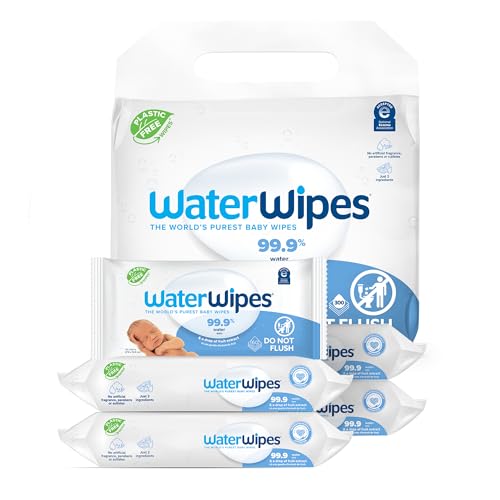 WaterWipes Plastic Free Original Baby Wipes 999 Water Based Wipes Unscented Hypoallergenic for Sensitive Skin 300 Count 5 packs 0 belly baby and beyond