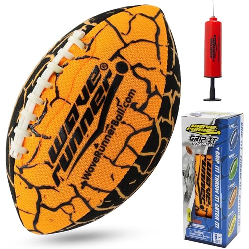 Wave Runner Grip It Waterproof Football Size 925 Water Football Beach Football Kids Games Beach Ball Toys Games Special Grip Pattern Double Laced Light Weight All Weather Football 0 belly baby and beyond