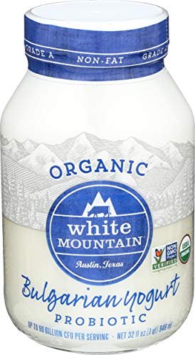 White Mountain Organic Nonfat Bulgarian Yogurt 32 oz 0 belly baby and beyond