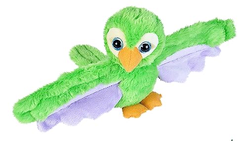 Wild Republic Huggers Green Parrot Plush Toy Slap Bracelet Stuffed Animal Kids Toys 8 0 belly baby and beyond