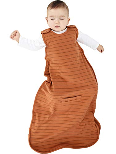 Woolino Merino Wool and Organic Cotton Ultimate Baby Sleep Sack 4 Season Two Way Zipper Adjustable Baby Sleeping Bag Universal Size Sleep Sack for Baby 2 24 Months Rust 0 belly baby and beyond