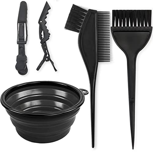 Yexixsr 5Pcs Professional Salon Hair Coloring Dyeing Kit Hair Bleach Dit Hair Coloring Products with Hair Dye Brush Hair Color Bowl Hair Clips 0 belly baby and beyond