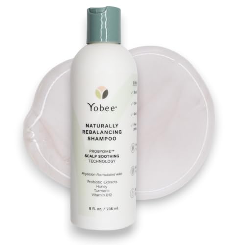 Yobee Naturally Rebalancing Shampoo Dry Flaky Itchy Scalp Care with Para Probiotics Organic Honey Turmeric Vitamin B12 Oat Extracts Dandruff Psoriasis Relief 1 Bottle 0 belly baby and beyond