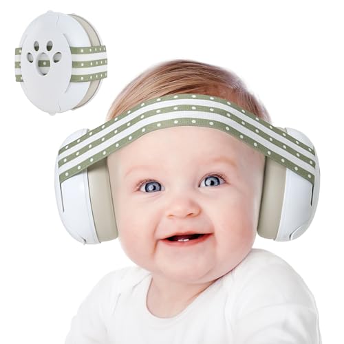 Yoofoss Baby Ear Muffs Noise Protection for Infant and Babies Up to 36 Months Noise Cancelling Headphones for Ear Protection Sleep Travel Green 0 belly baby and beyond