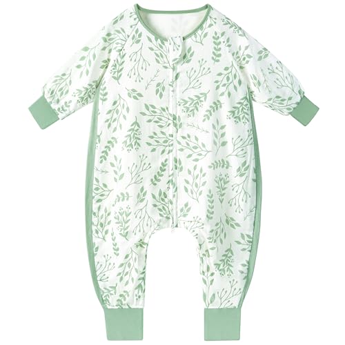 Yoofoss Muslin Toddler Sleep Sack 4 6 Years with Feet Lightweight 05 TOG Long Sleeve Baby Sleeping Bag with Legs for Walkers 2 Way Zipper Wearable Blanket 0 belly baby and beyond