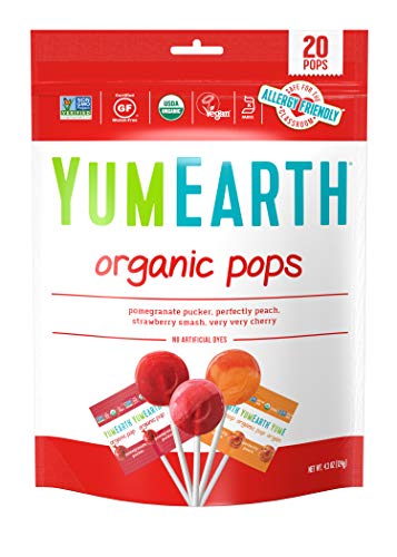 YumEarth Organic Lollipops Assorted Flavors 43 Ounce 20 Lollipops Allergy Friendly Non GMO Gluten Free Vegan Packaging May Vary 0 belly baby and beyond