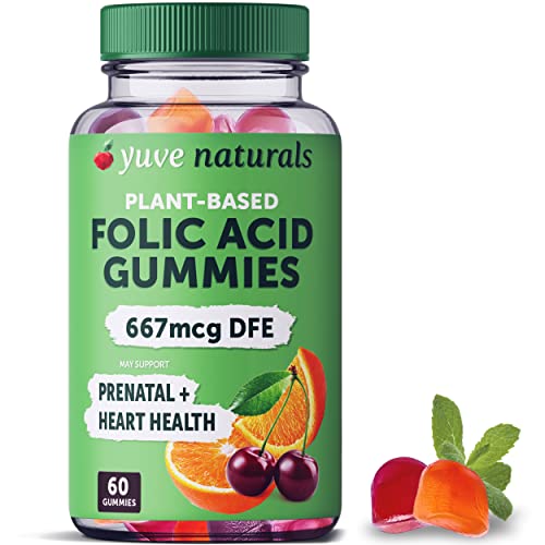 Yuve Prenatal Gummies for Women Folic Acid 667 mcg DFE Pregnancy Vitamins Gummies Hormonal Support Folate Acid Vegan Natural 60 ct 0 belly baby and beyond