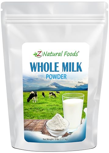 Z Natural Foods Premium Whole Milk Powder Powdered Milk for Baking Cooking Drinks Dry Milk Powder Pasteurized Non GMO Gluten Free Kosher Certified 5 lbs 0 belly baby and beyond