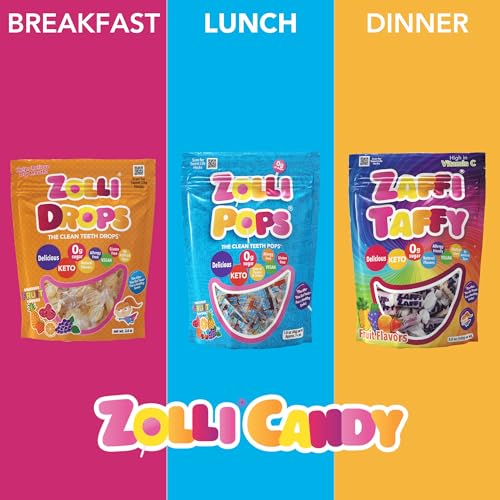 Zollipops Clean Teeth Lollipops Anti Cavity Sugar Free Candy Natural Fruit Flavor Variety 16oz A Variety of Fruit Flavors for a Wholesome and Dental Friendly Snack 0 3 belly baby and beyond