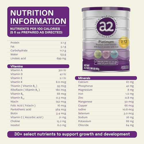 a2 Platinum Premium Infant Formula for Babies ages 0 12 Months Milk Based Powder with Iron Nutritionally Complete made with Pure and Natural a2 Milk 317 oz Can 6 Pack 0 1 belly baby and beyond