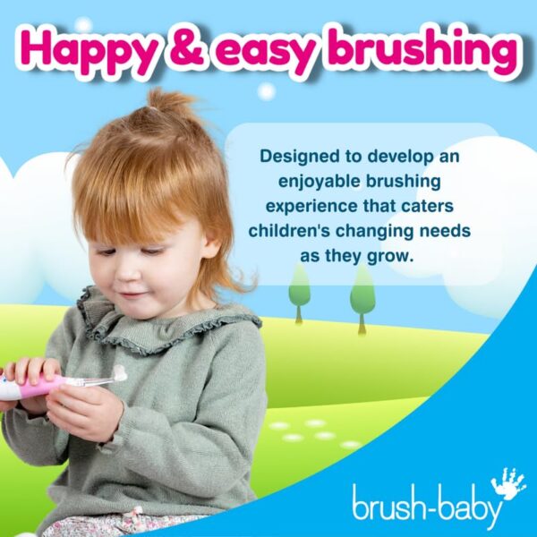 brush baby BabySonic Infant and Toddler Electric Toothbrush for Ages 0 3 Years Smart LED Timer and Gentle Vibration Provide a Fun Brushing Experience Includes 2 Sensitive Brush Heads Teal 0 2 belly baby and beyond
