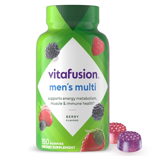 vitafusion Adult Gummy Vitamins for Men Berry Flavored Daily Multivitamins for Men With Vitamins A C D E B6 and B12 Americas Number 1 Gummy Vitamin Brand 75 Day Supply 150 Count 0 belly baby and beyond